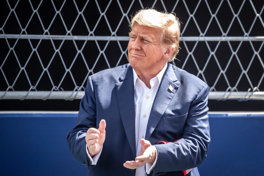Donald Trump celebrating 2024 presidential election victory.