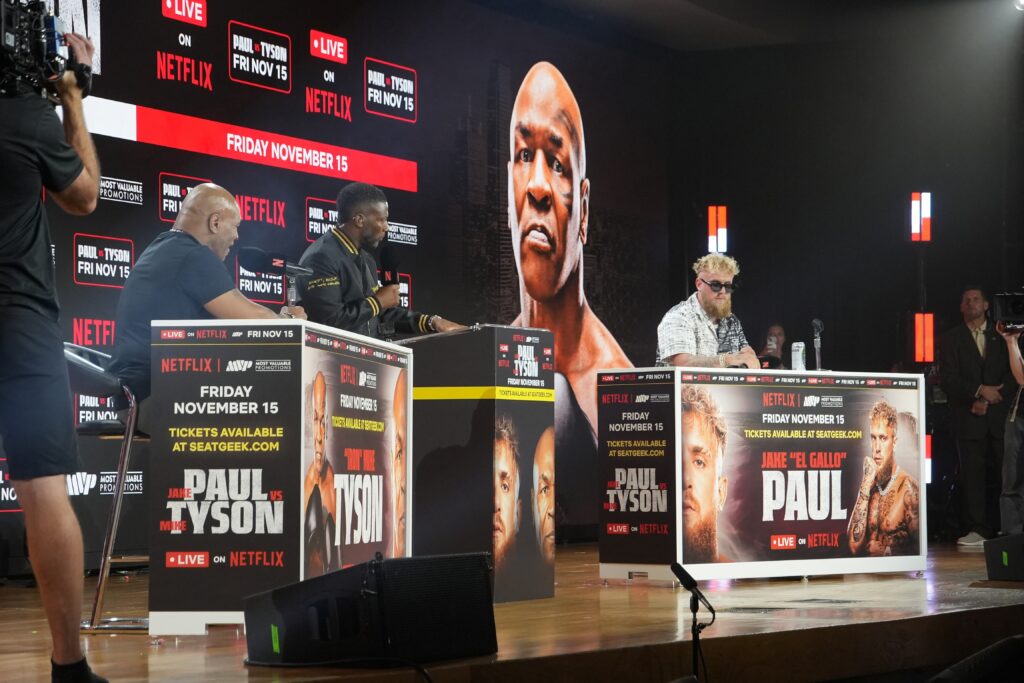 Tyson and Paul at final press conference before fight