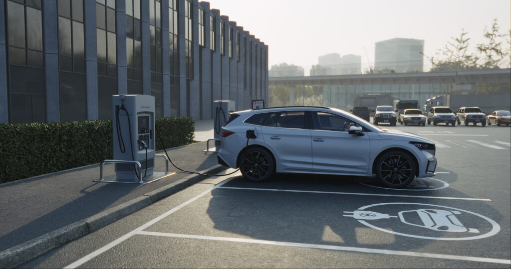 Electric car charging station